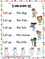 Print the sight word of